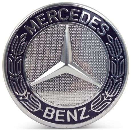Mercedes Benz Wheel Caps - Set of 4 Black and Silver