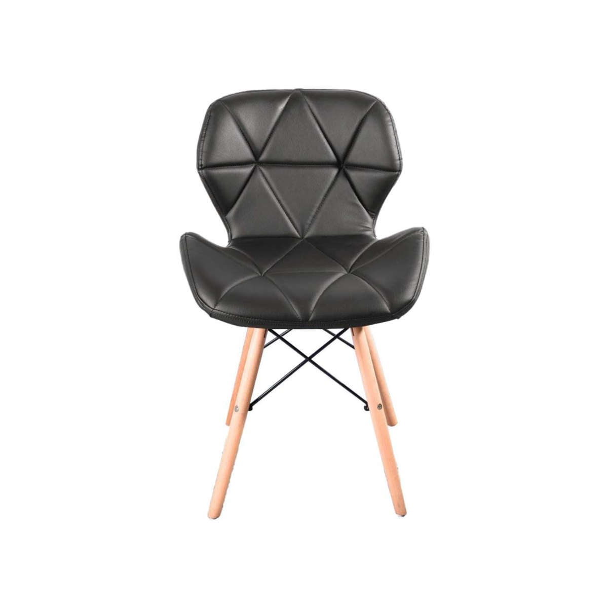Set Of 2 Multi-Functional Butterfly Leather Dining Chair with Wood Legs