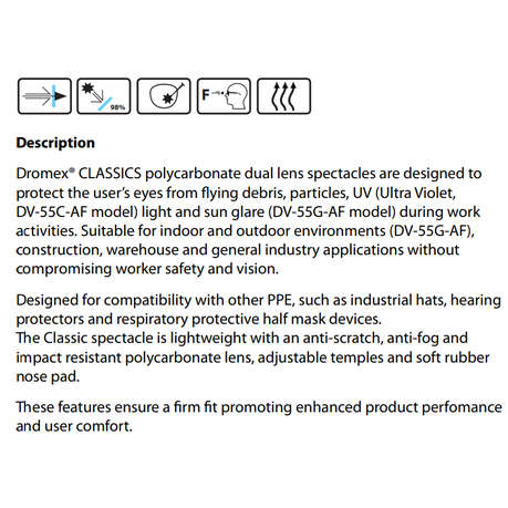 Dromex Classic Spectacles - Grey - Dromex Classic Spectacles - Grey