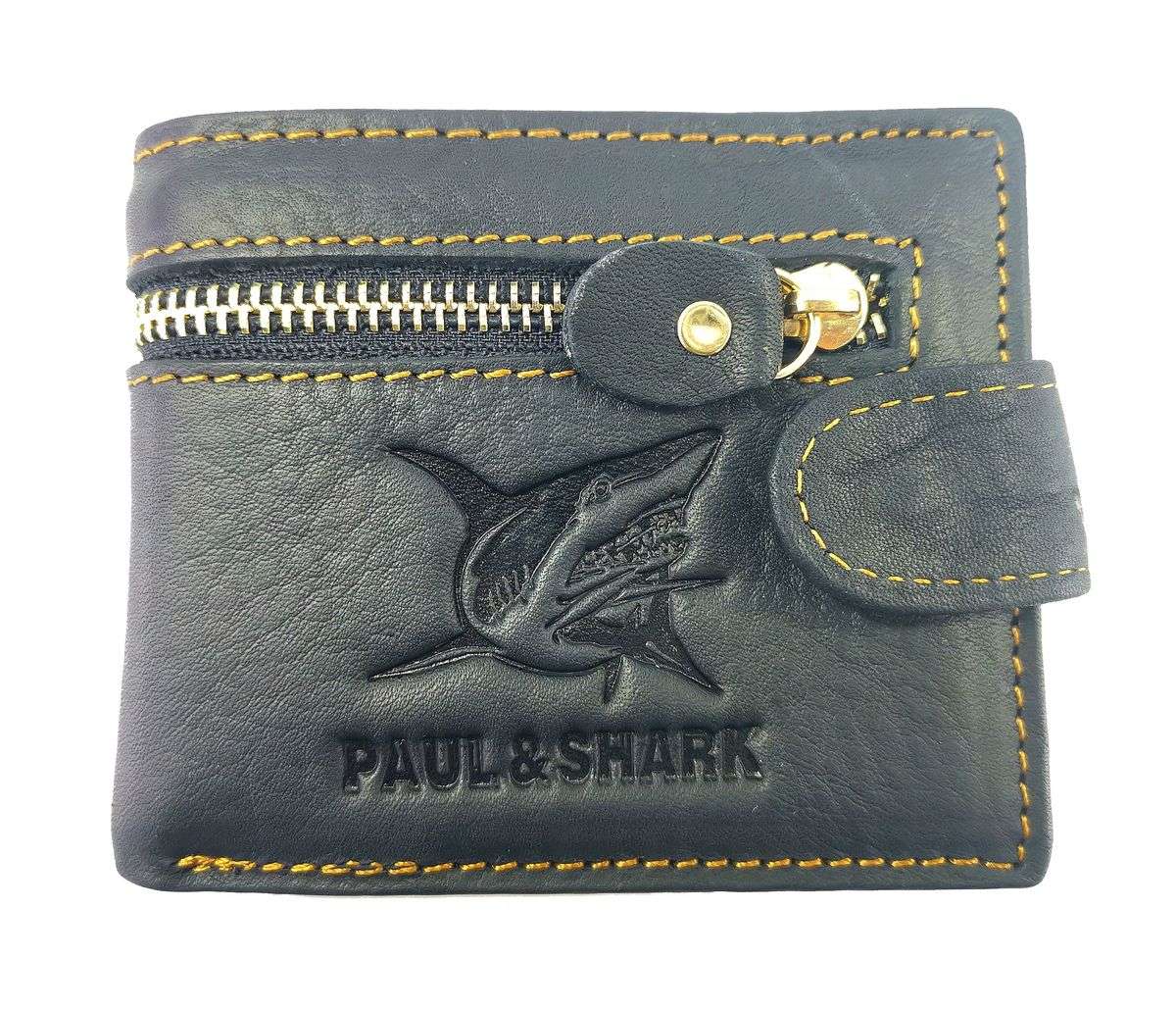 Men's Wallet Genuine Leather Black 861-01