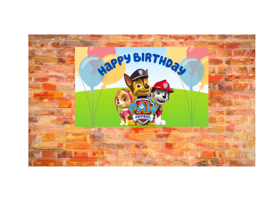 Paw Patrol Birthday Banner