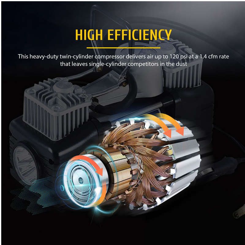 12V High Power Parallel Bar Air Pump With Pointer