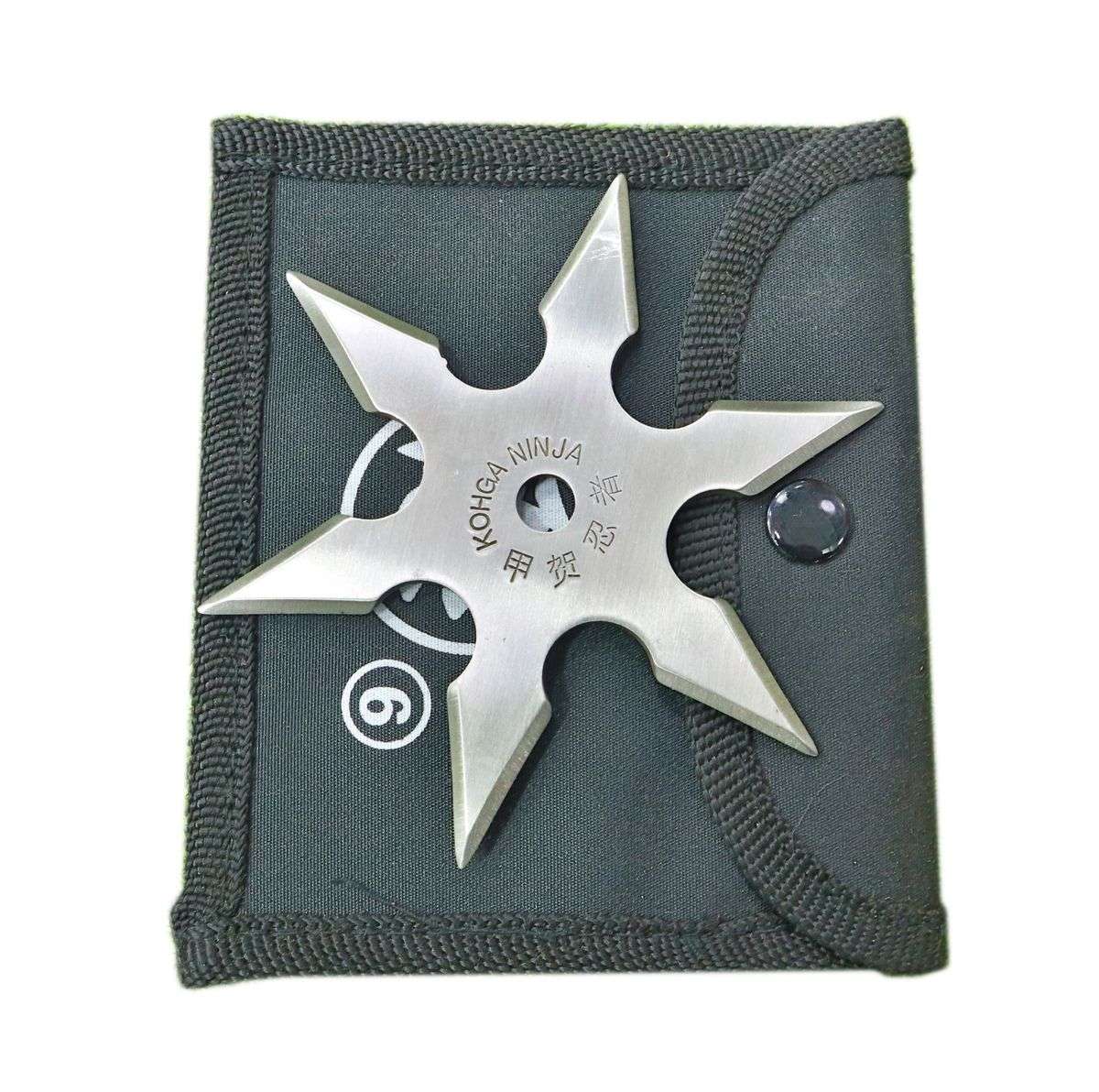 Happo Shuriken 6 Blade Stainless Steel Ninja Throwing Star - 9 Pack