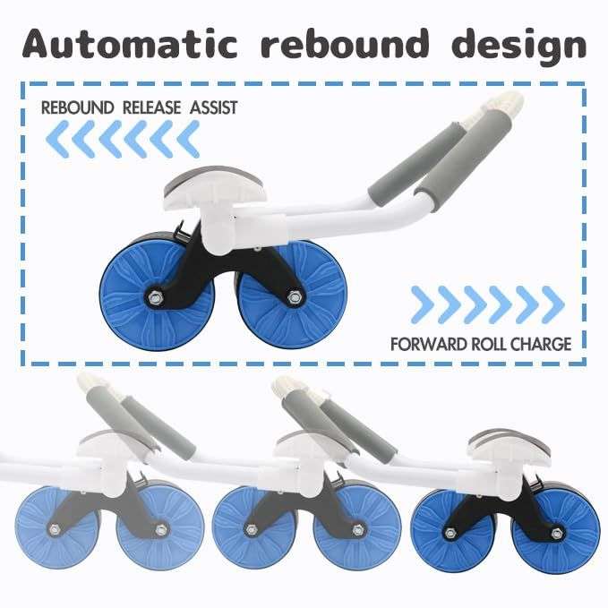 Automatic Rebound Abdomen Roller with LCD Display and Phone Holder