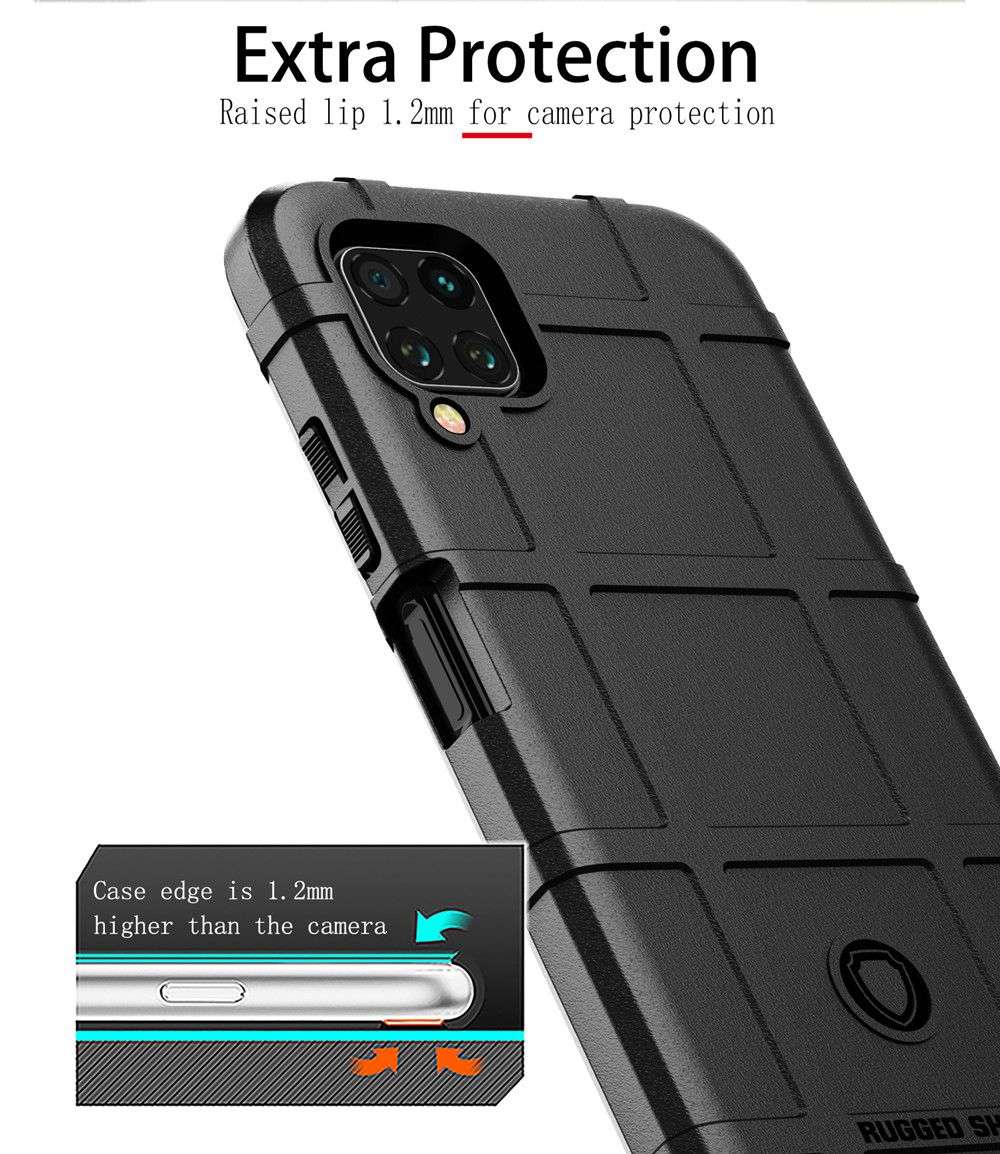 360° Full Protection Rugged Shield Armor Matte Soft Case Cover for Huawei P40 Lite