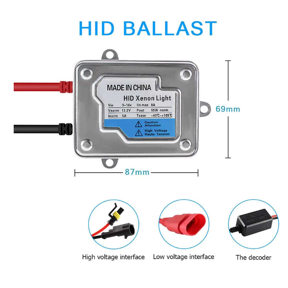 2 Piece 12V 6000K H7 Bright HID Xenon Headlights