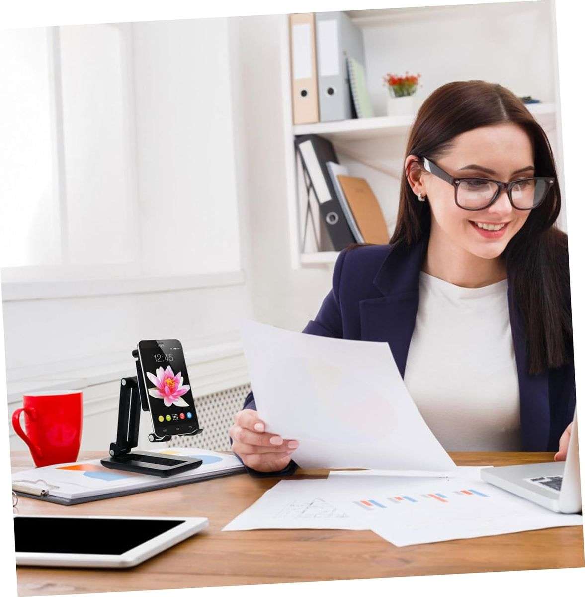 Folding Mobile Phone Cooling Bracket Holder with 2 x Hand lights - Multiple Colors