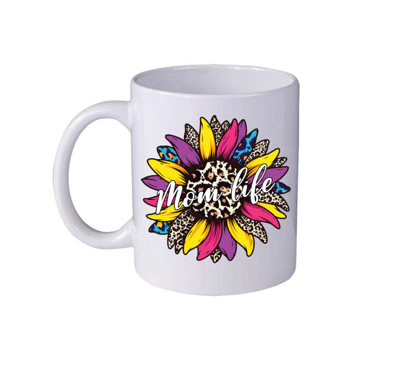 Sunflower Serenity Mom Life Coffee Mug