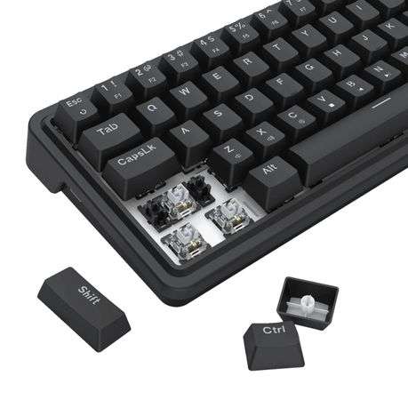 Redragon - Nova K709 65% Wired Gasket RGB Gaming Keyboard - Black - Redragon - Nova K709 65% Wire...