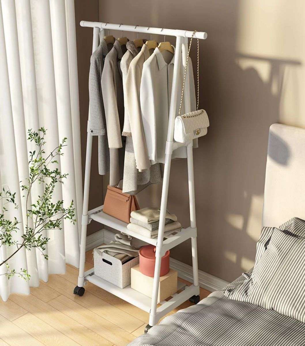Portable Triangular Space Saving Clothes Hanger Organizer Rack
