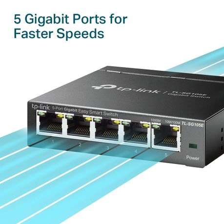 Tp-Link - 5-Port Gigabit Easy Smart Switch - Tp-Link - 5-Port Gigabit Easy Smart Switch