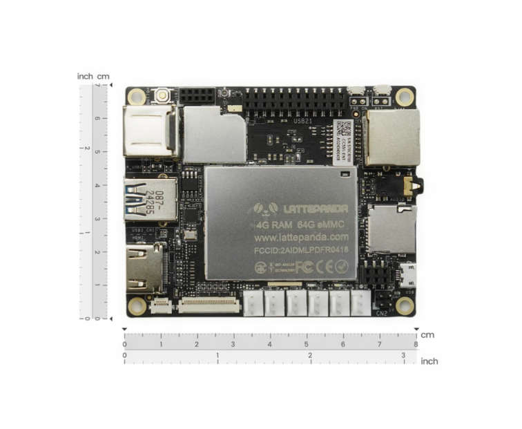 DFRobot (DFR0470-ENT) SBC, LattePanda V1, Intel Atom, X5-Z8350, 4GB RAM