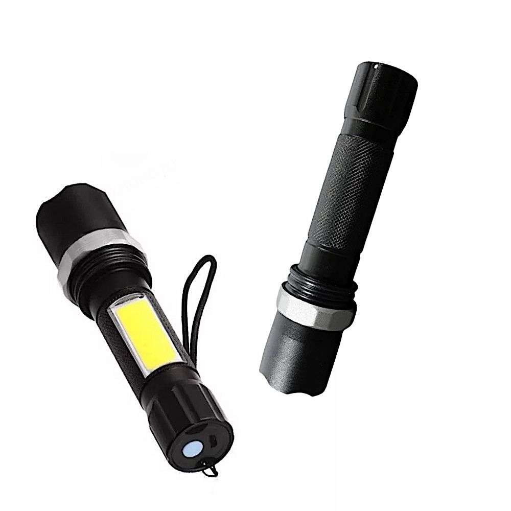 Big Rechargeable USB Zoom Flashlight