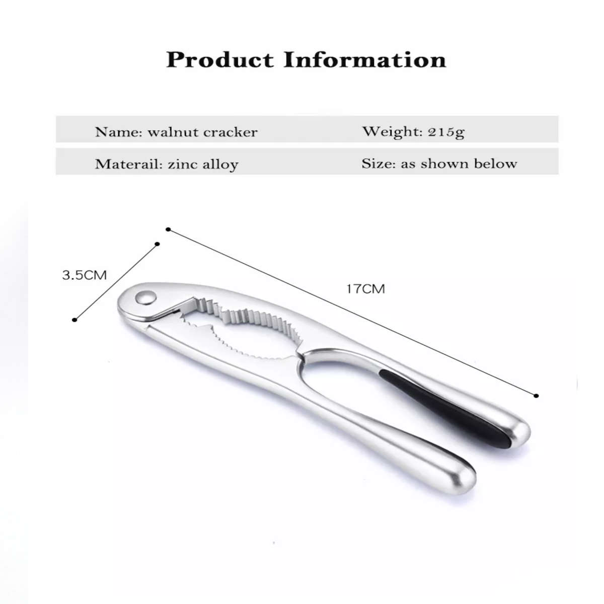 Nutcracker Walnut Pecan Nut Cracker Heavy Duty Shell Cracker