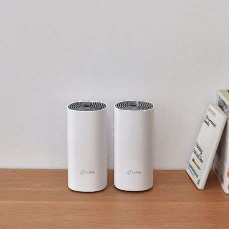 Tp-Link - Deco E4 - AC1200 Whole Home Mesh Wi-Fi System (2-Pack) - Tp-Link - Deco E4 - AC1200 Who...