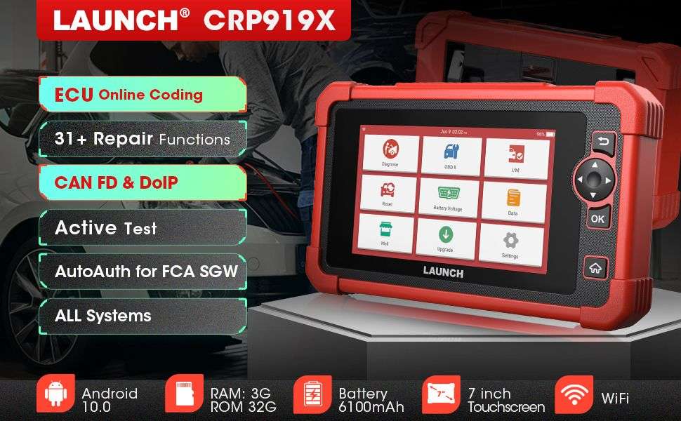 Launch CRP919X Full System Diagnostic Tool + VoltCheck Pro Circuit Tester