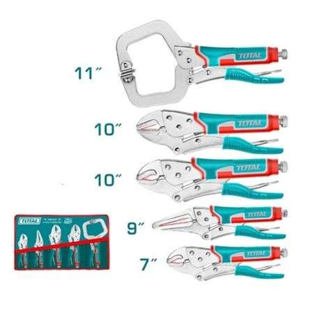 Total - Plier Locking Set - 5piece - Total - Plier Locking Set - 5piece