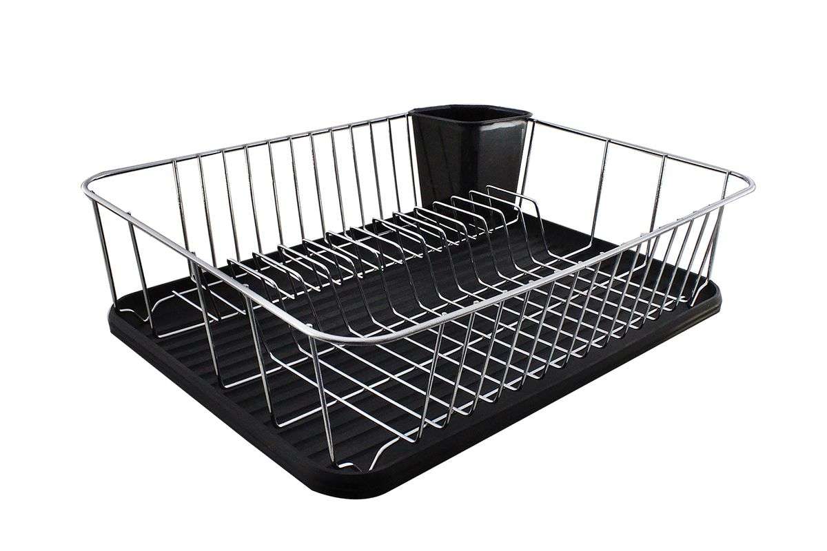 Stainless Steel Draining Dish Rack with Drip Tray and Cutlery Drainer (PLEASE READ DESCRIPTION)