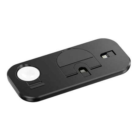 Multi-Function 3-in-1 Wireless Charging Dock Station - Black