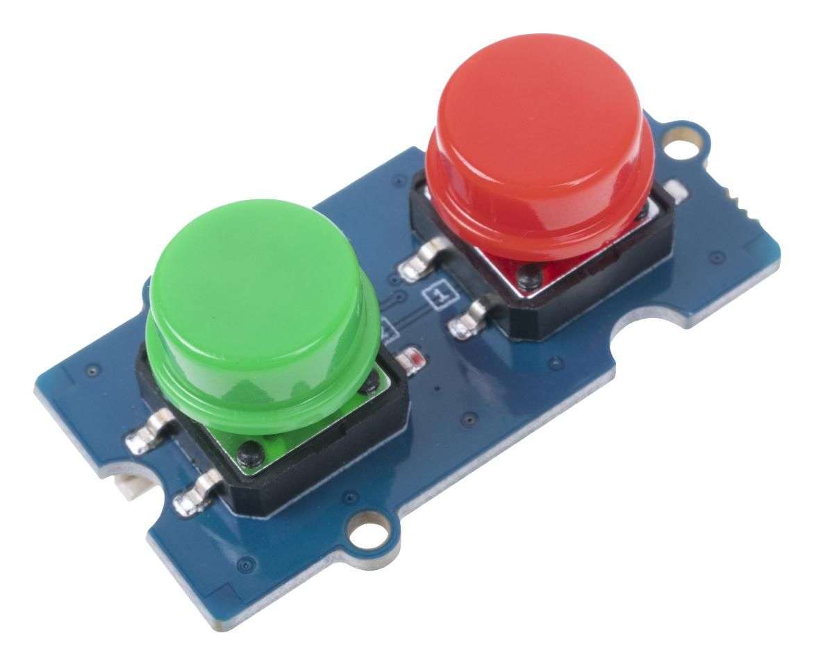 Seeed Studio (111020103) Dual Button Module, with Keycaps & Cable, 3V to 5V