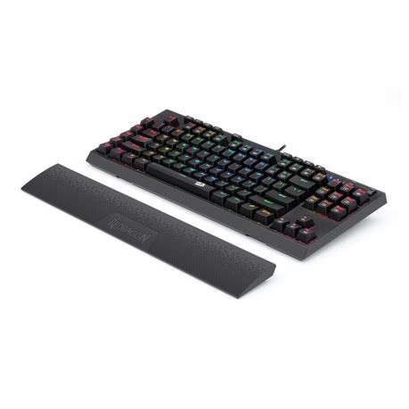 Redragon - K588 RGB Pro Broadsword TKL Mechanical Wired Gaming Keyboard - Black - Redragon - K588...