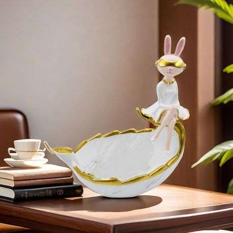 Multifunctional Leaf Storage Beauty Rabbit Home Decoration