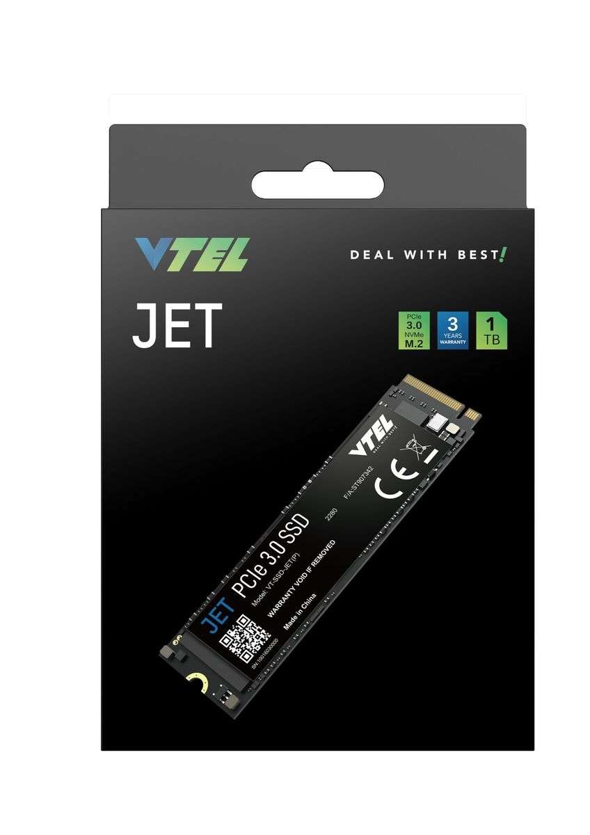 VTEL JET PCIe3.0 NVMe M.2 1TB Internal Solid State Drive (SSD)
