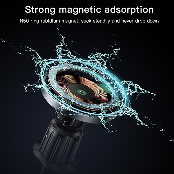 YESIDO - C190 - 15W Quick Wireless Car Charger With Magsafe - Black