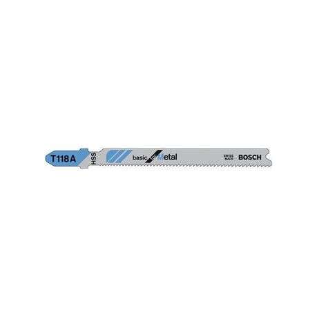 Jigsaw blade HSS T 118 A Basic for Metal, 5 Piece - Jigsaw blade HSS T 118 A Basic for Metal, 5 P...