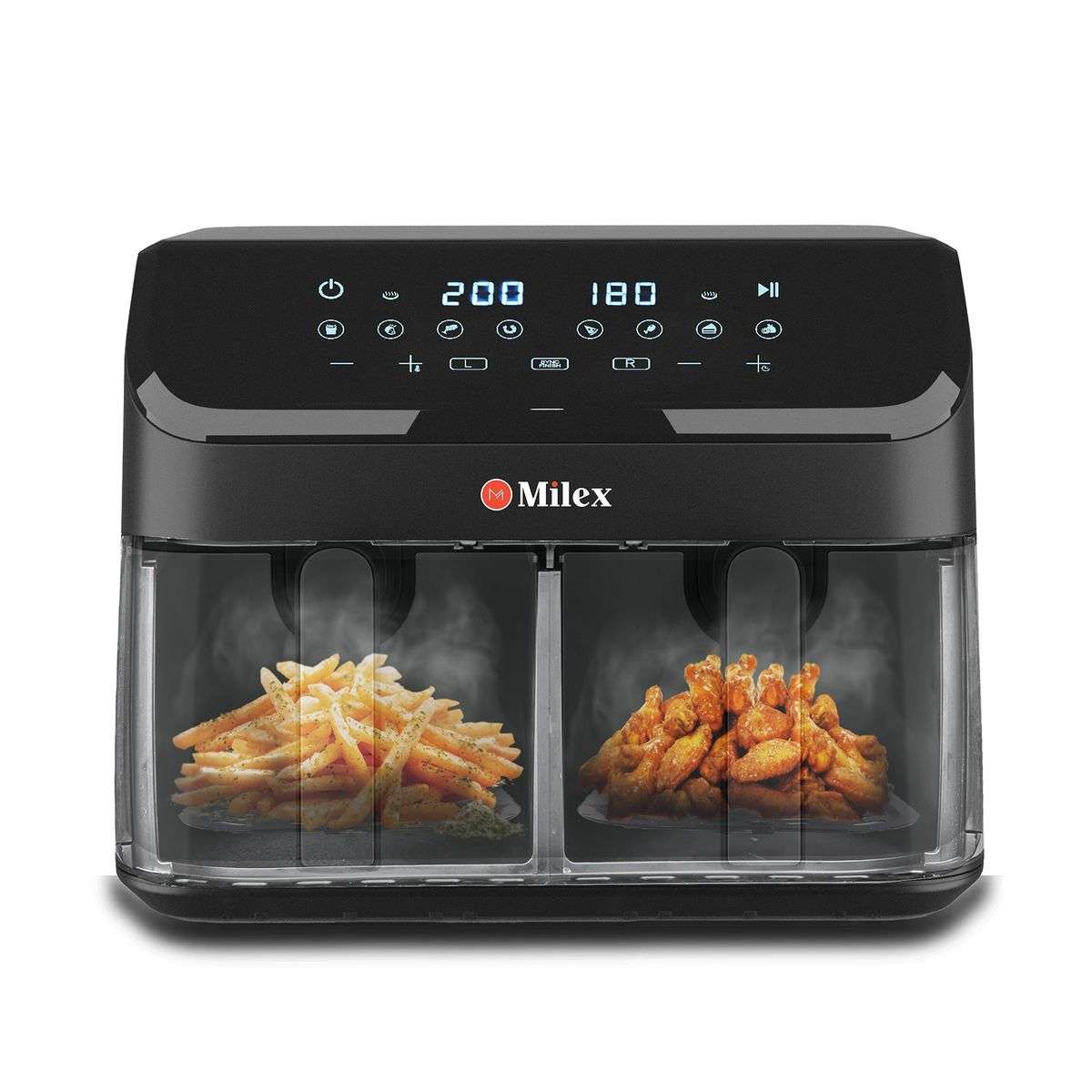Milex Silver 9L Dual Airfryer