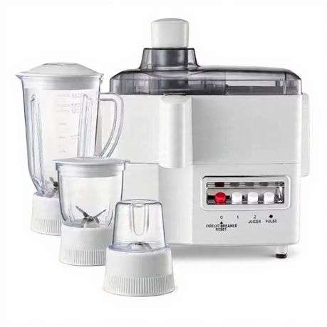 4-in-1 Juicer Blender & Grinder Combo - 700W Multi-Function Machine (White)