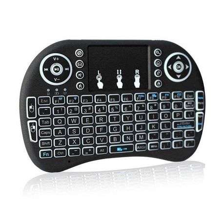 i8 Backlit Mini Wireless Keyboard With Touchpad Infrared Remote Control