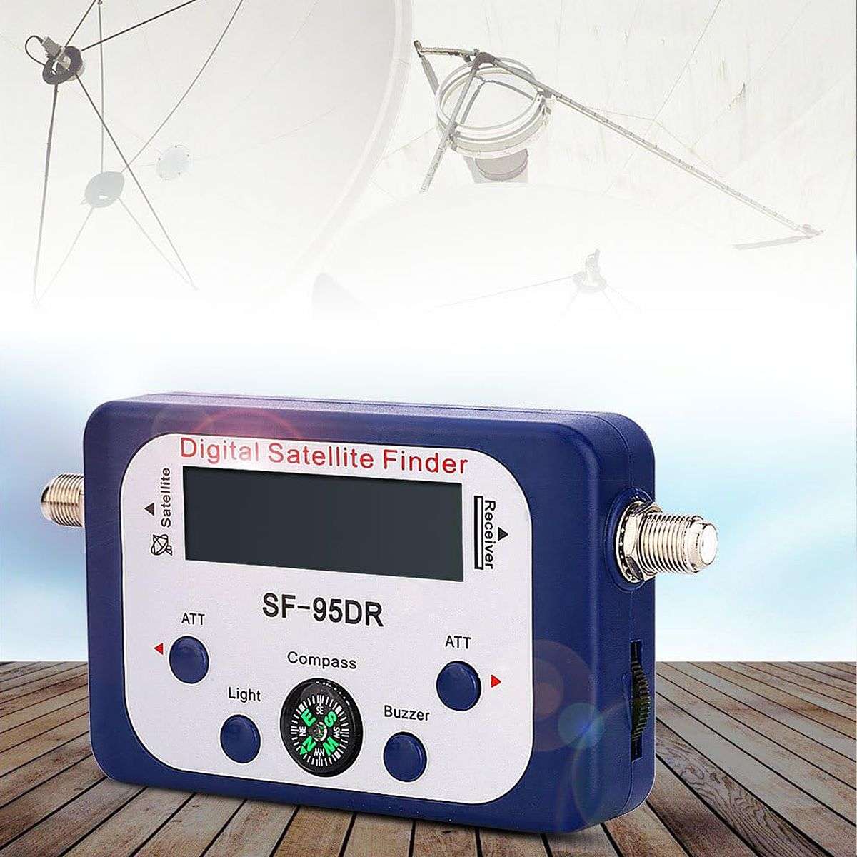 Digital Satellite Signal Meter Finder Meter With LCD Graphic Display Blue
