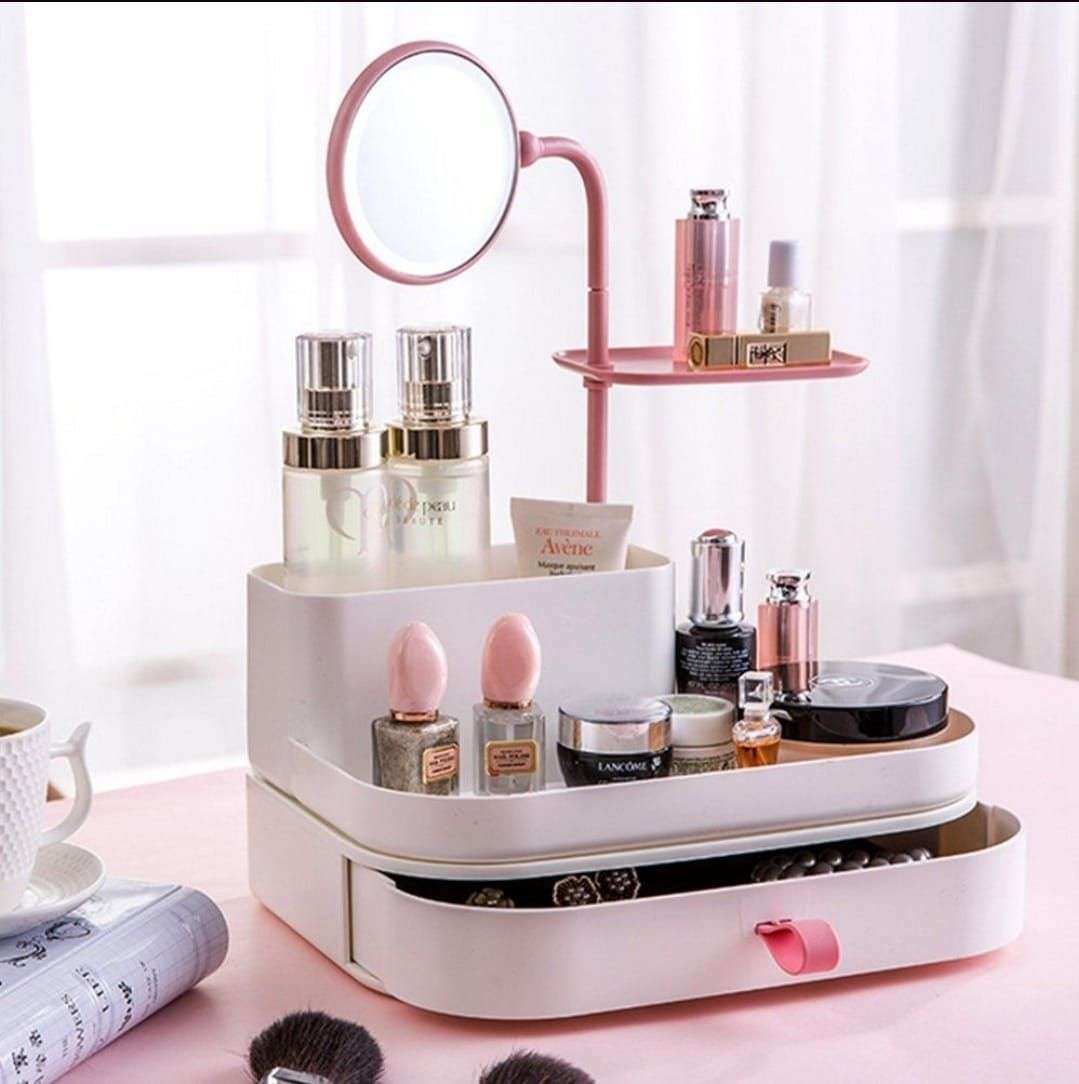 Cosmetic Mirror Actress Tabletop Mirror Cosmetic Storage Box
