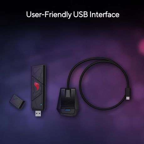 Asus - BE6500 Tri-band WiFi 7 USB adapter - Asus - BE6500 Tri-band WiFi 7 USB adapter