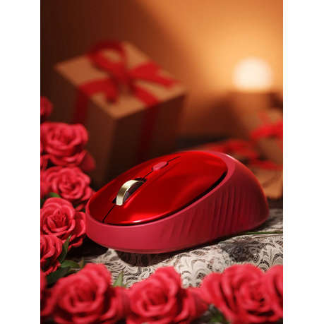 Wireless 1600 DPI Ultra Fast Mouse With Silent Click Operation - Makeup Red