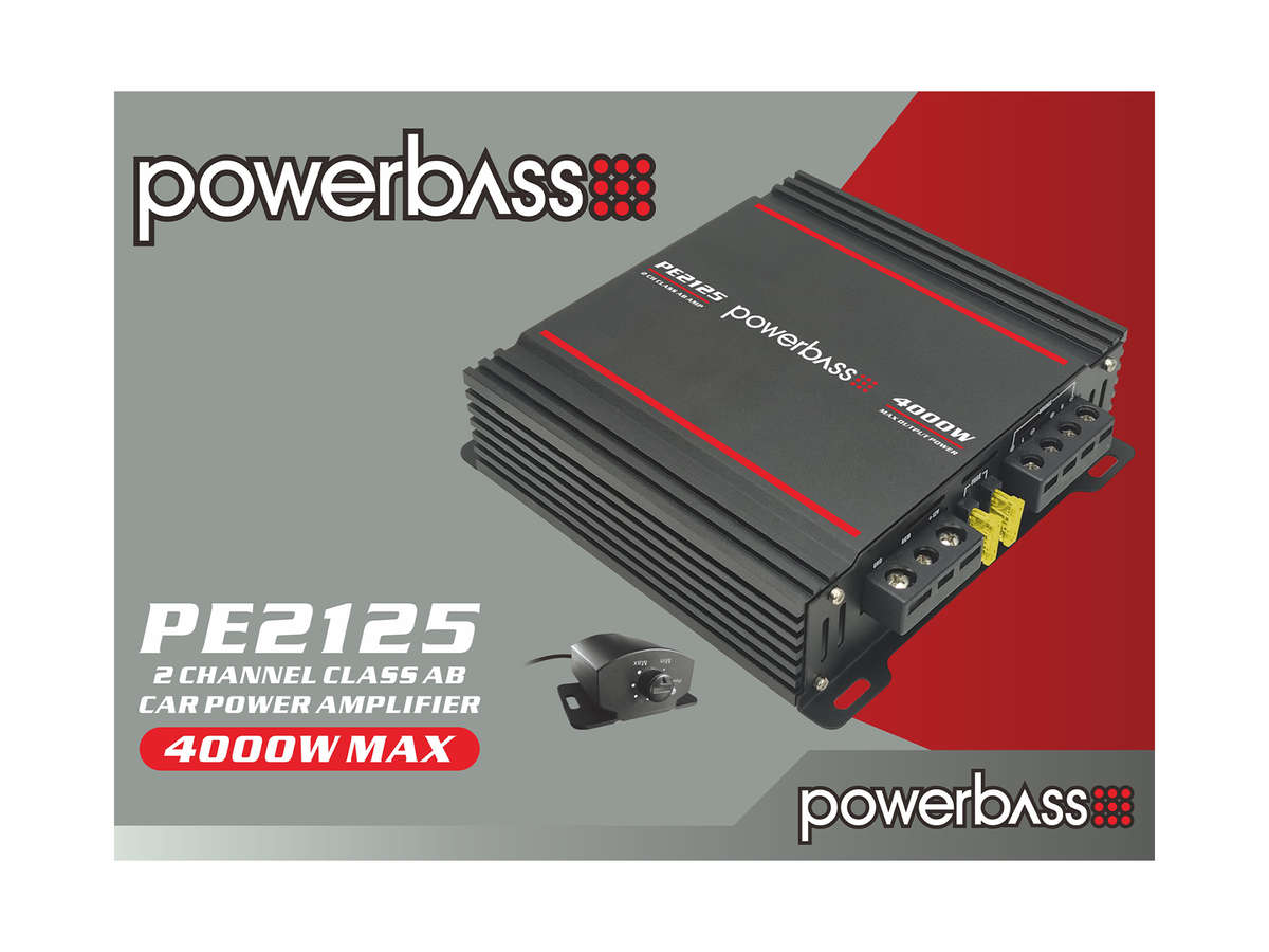 PowerBass PE2125 4000W 2 Channel Amplifier