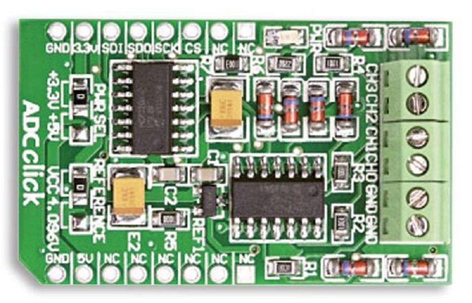 Mikroelektronika (Mikroe-922) Daughter Board, ADC Click Accessory Board