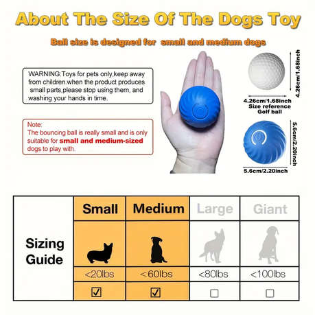 Pet Gravity Automatic Rolling And Vibrating Ball With LED