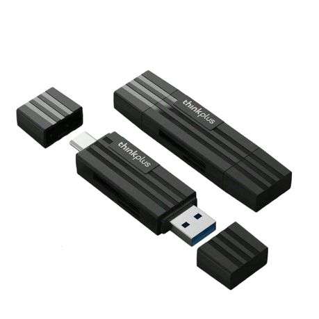 Lenovo - TC101 - 2-in-1 SD Card Reader and USB-C Adapter - Black