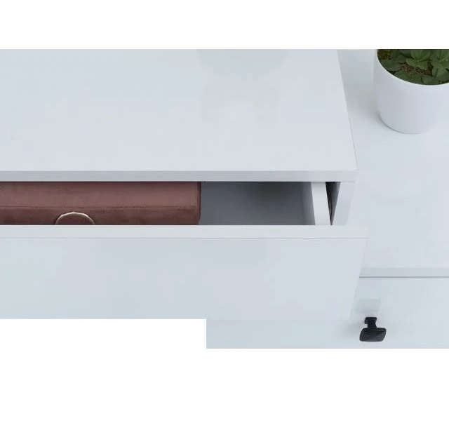 Elegant white with black finishes dressing table