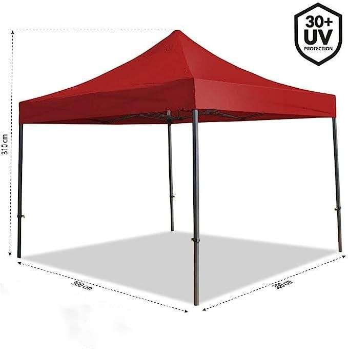 Outdoor Multipurpose Waterproof Gazebo Tent 3x3M - Red