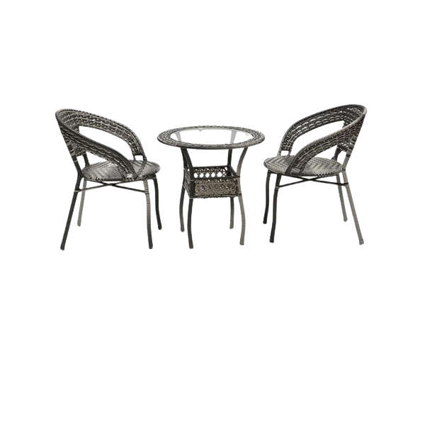 Patio / Outdoor / Balcony Set - 3 Piece - Silver Grey Colour