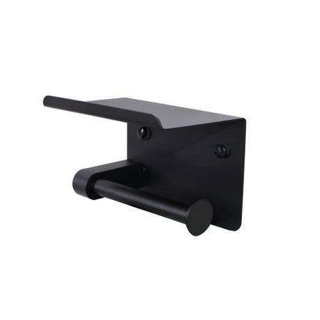 Stainless Steel 1 Roll Toilet Paper Holder with Cellphone Tray