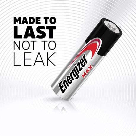 Energizer - 1.5v MAX Alkaline AA Battery Card 4 - Energizer - 1.5v MAX Alkaline AA Battery Card 4