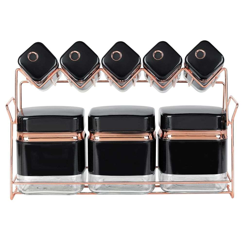 Canister Set 8 Piece - Black