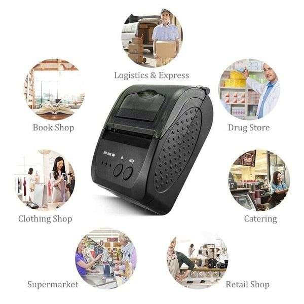 Andowl Portable USB Bluetooth Thermal Printer Receipt Printer