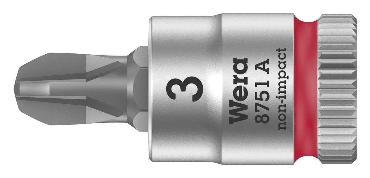 Wera (8751 3 X 28MM) Hex Driver Bit, Phillips, PH3, 28mm