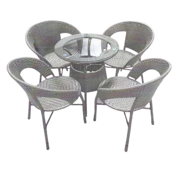 Patio Set - 5 Piece - Silver Grey Colour