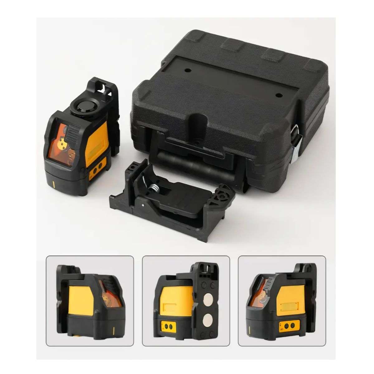 0-15m Compact Self-Leveling Laser Line With Case 3 Batteries & Work Gloves